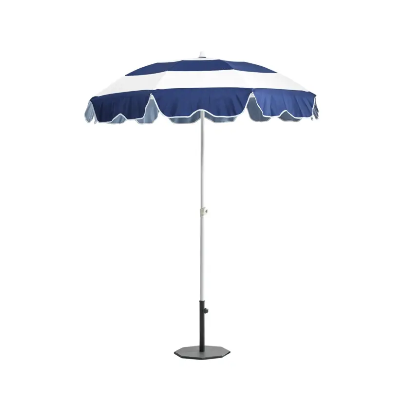 Follina parasoll blå/vit Ø180 cm