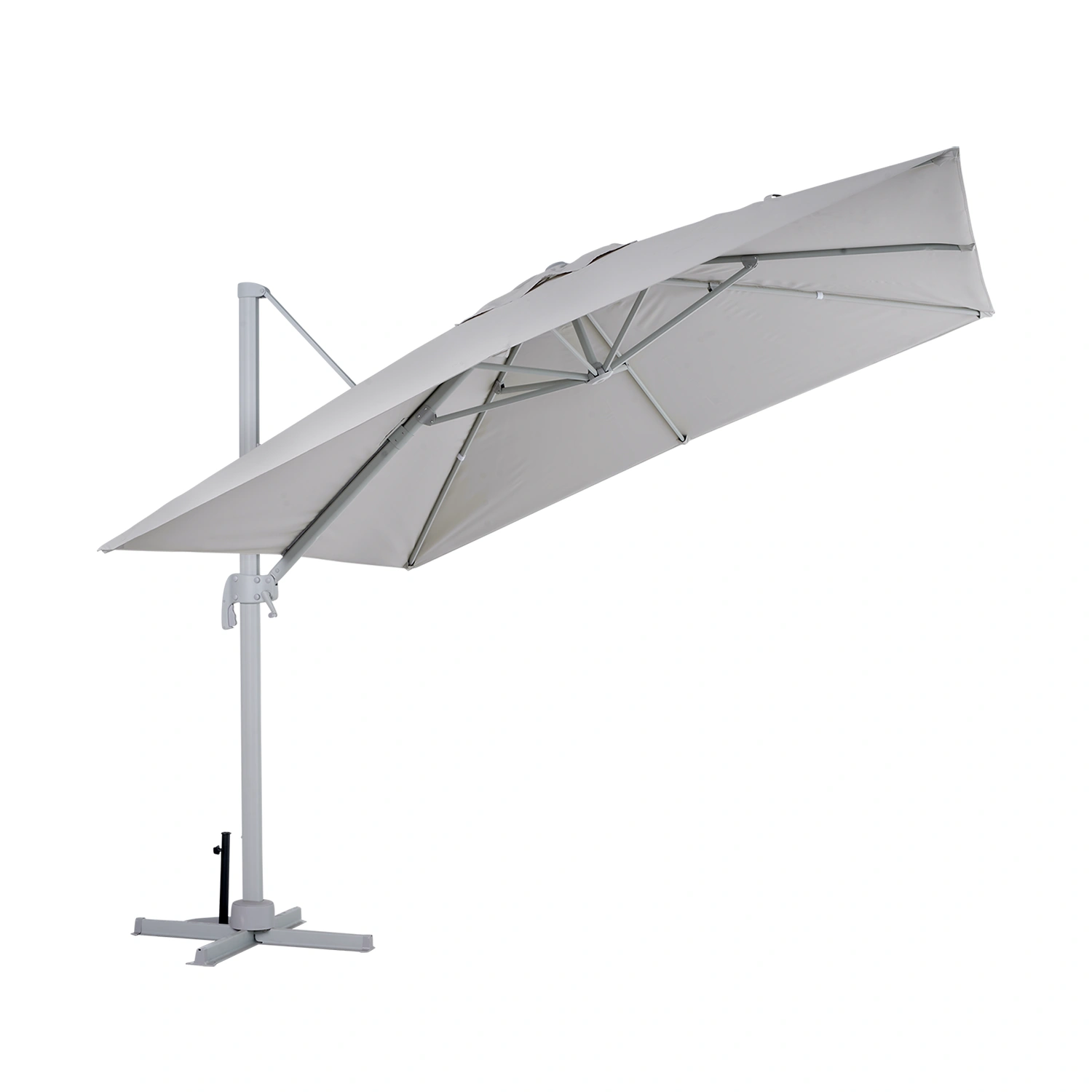 Linz frihängande parasoll ljusgrå/khaki Ø300 cm