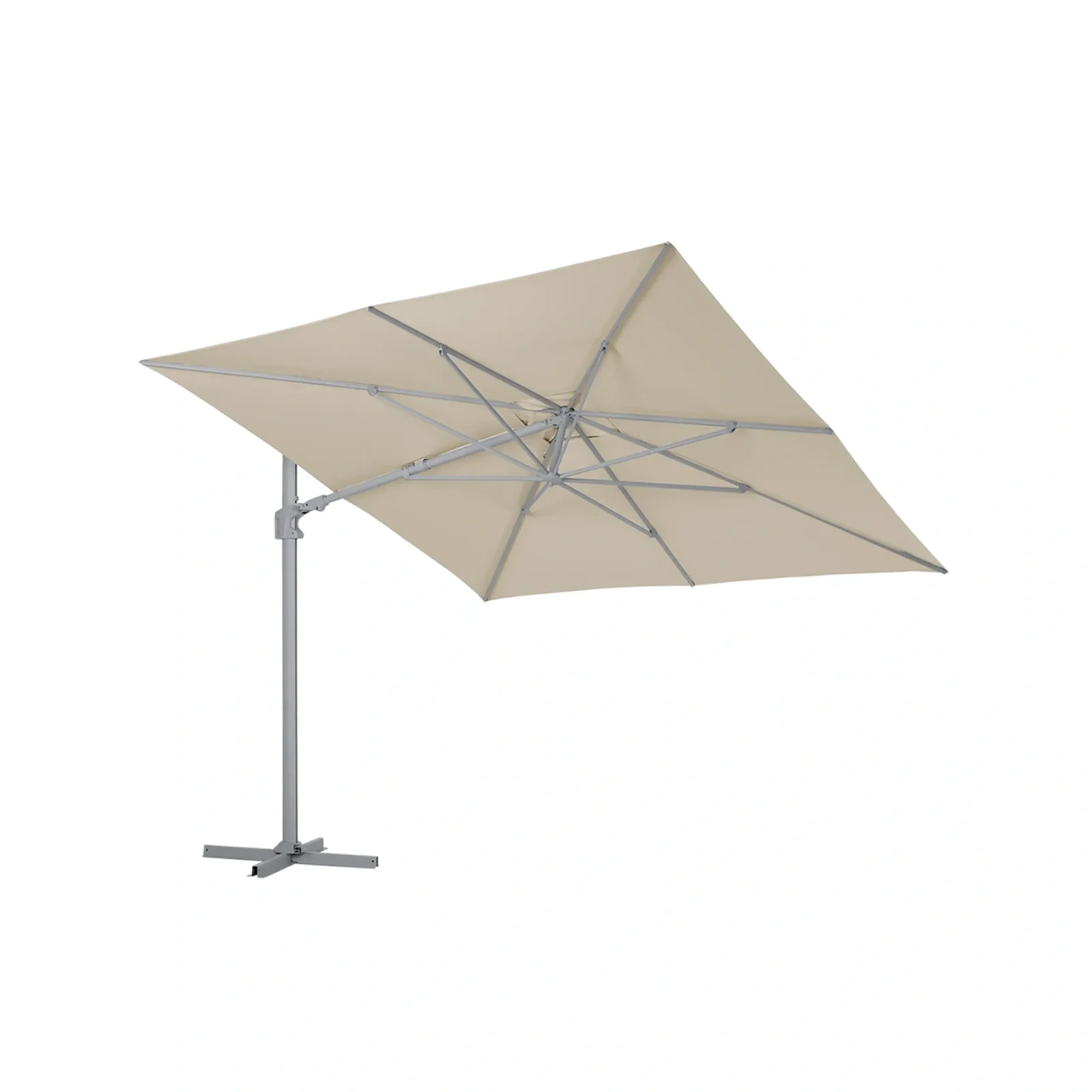 Vinovo frihängande parasoll ljusgrå/khaki - 300x300 cm