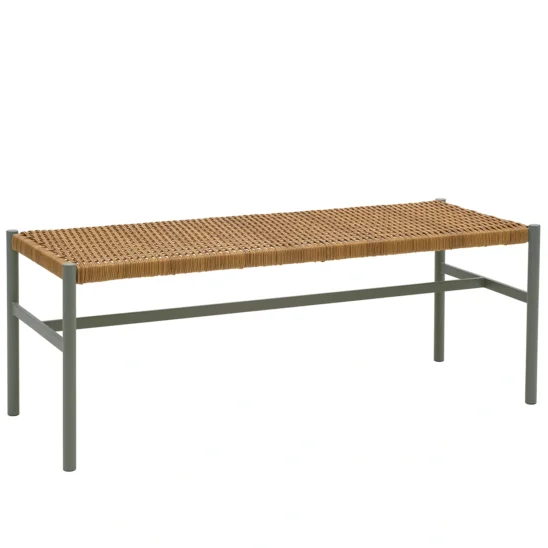 DK bänk dusty green/natur