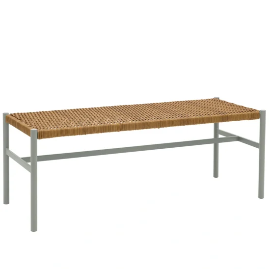 DK bänk ljusgrå/natur