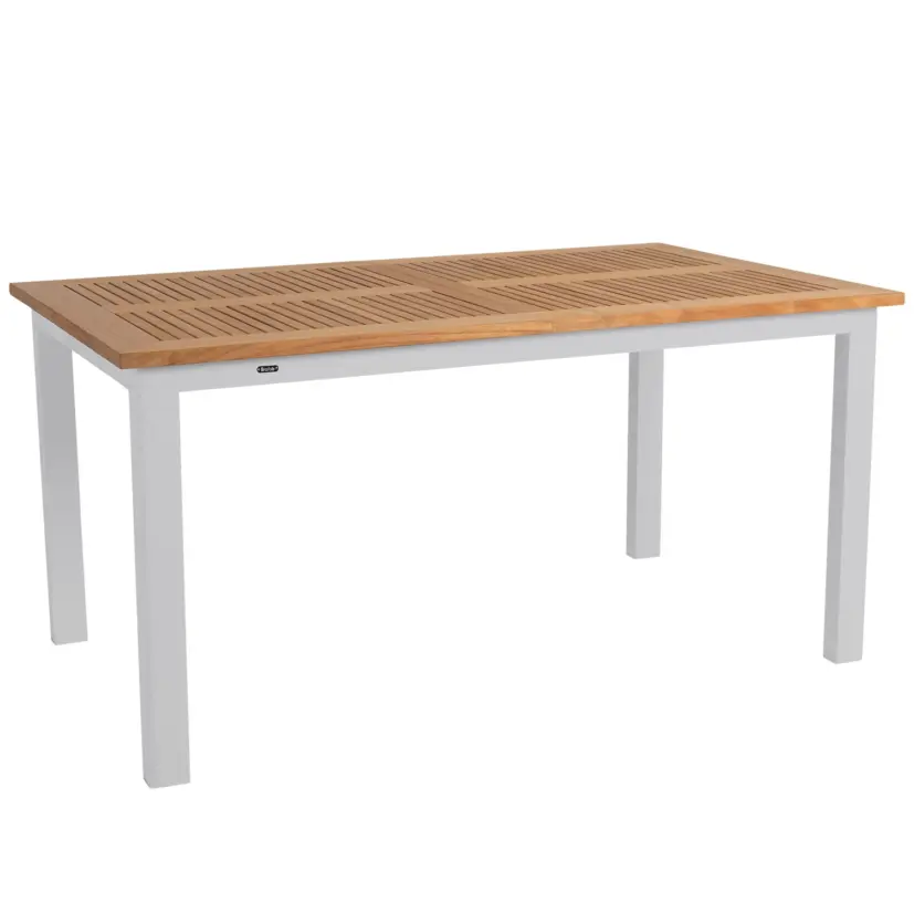 Lyon matbord ljusgrå/teak 152-210x92 cm