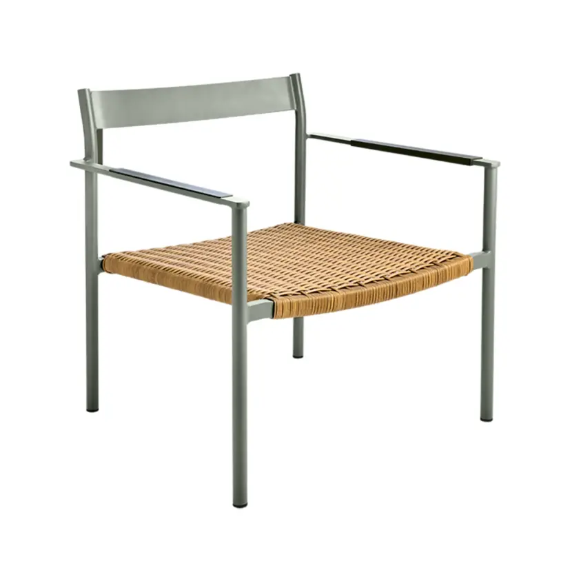 DK loungestol dusty green/natur