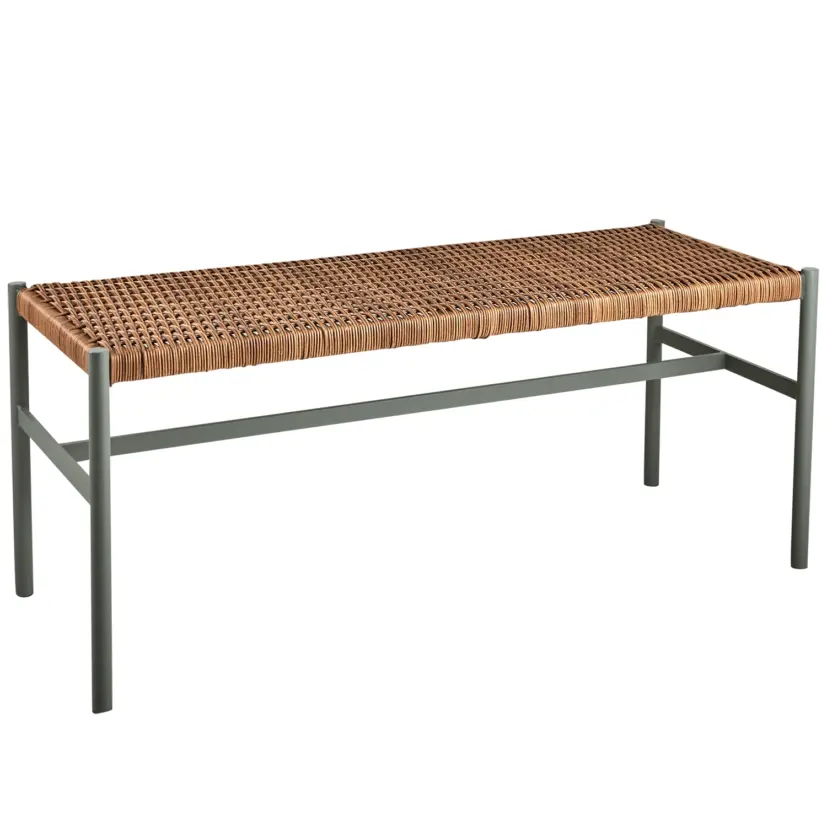 DK bänk dusty green/natur