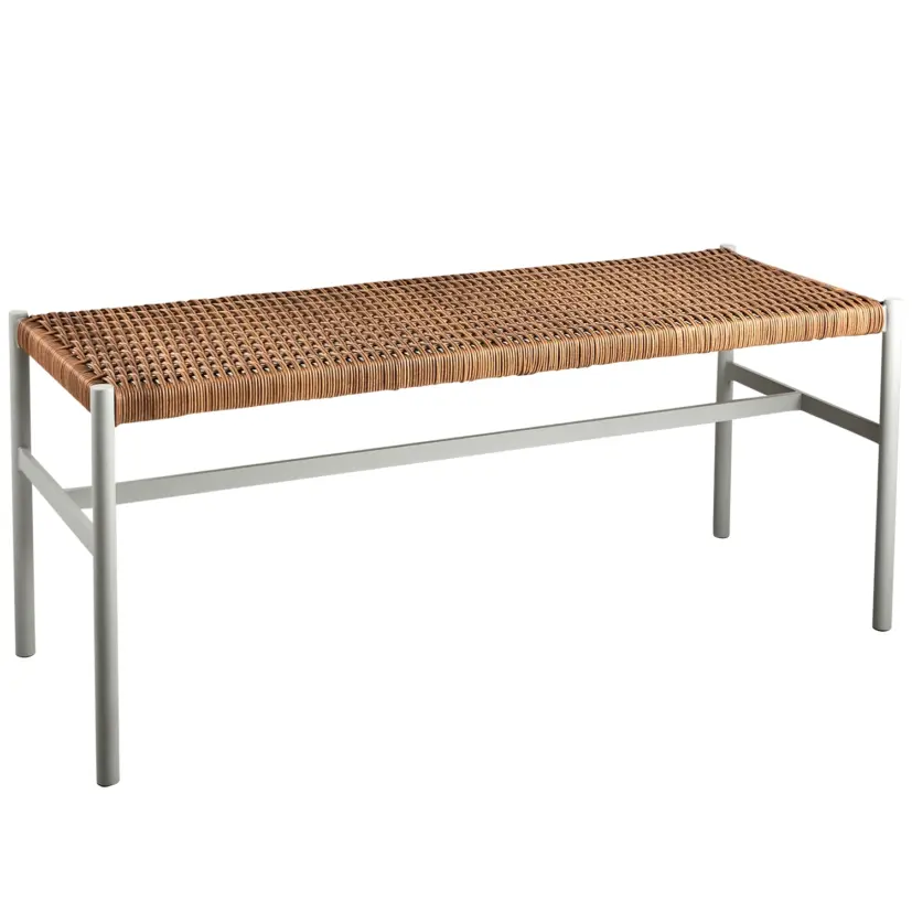 DK bänk ljusgrå/natur