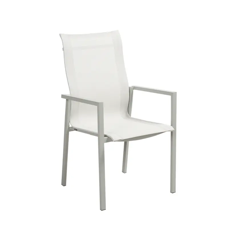 Comfy karmstol ljusgrå/offwhite