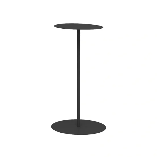 Jet Set sidobord i färgen svart, diameter är 35 cm och höjd 74 cm.