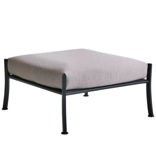 Delux ottoman svart/teddy beige