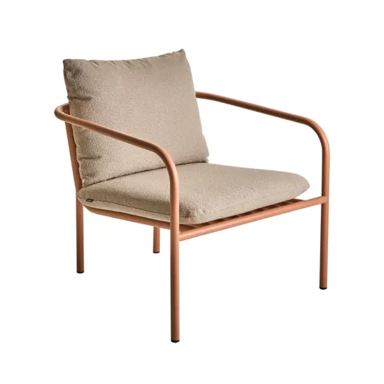 Bendt fåtölj peach/teddy beige