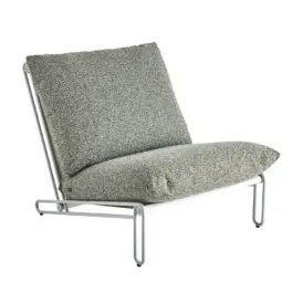 Blixt loungefåtölj ljusgrå/teddy verde