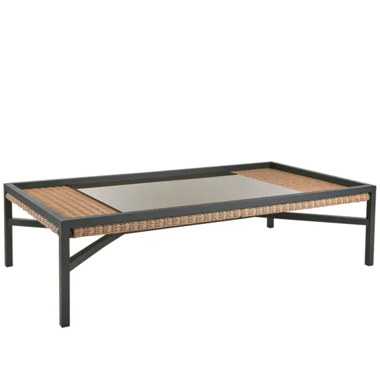 Shell soffbord svart/natur 150x80 cm