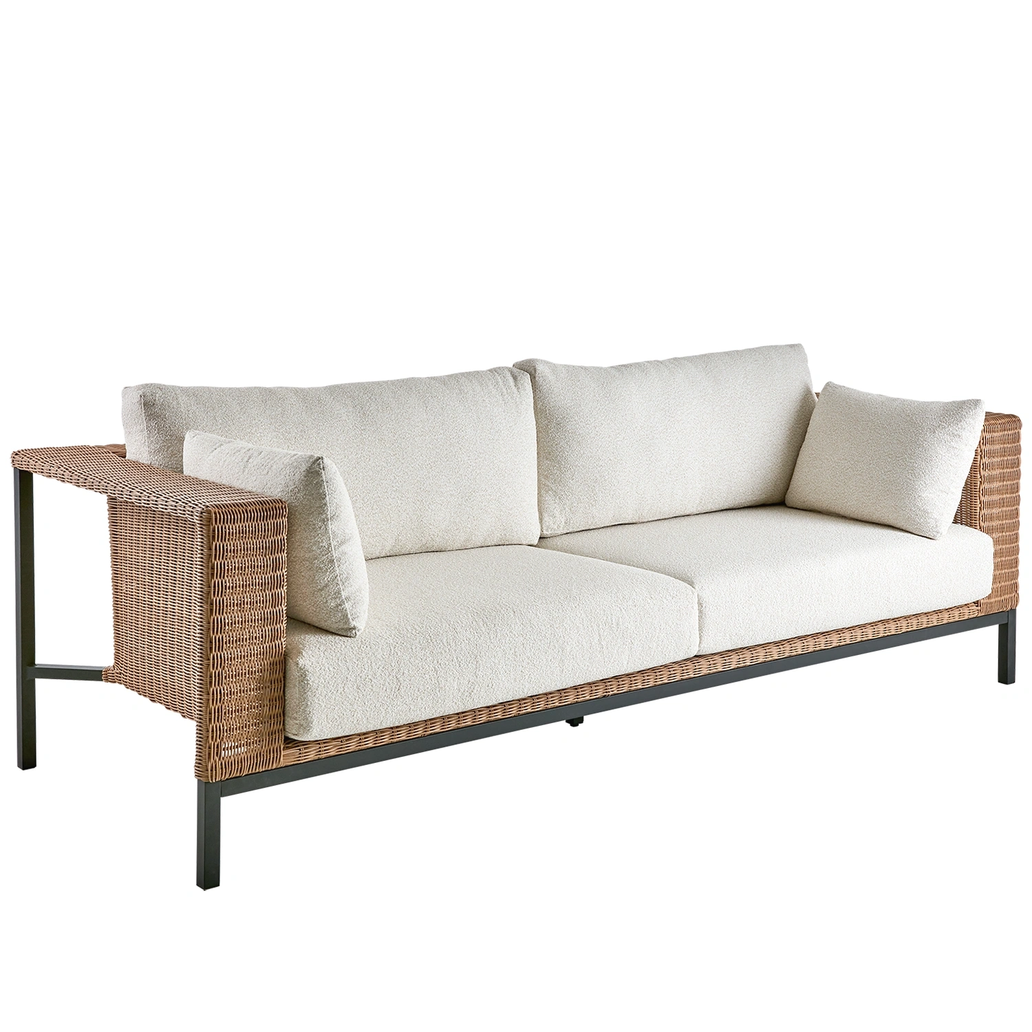 Product Image for Shell 2,5-sits soffa svart/natur/teddy beige