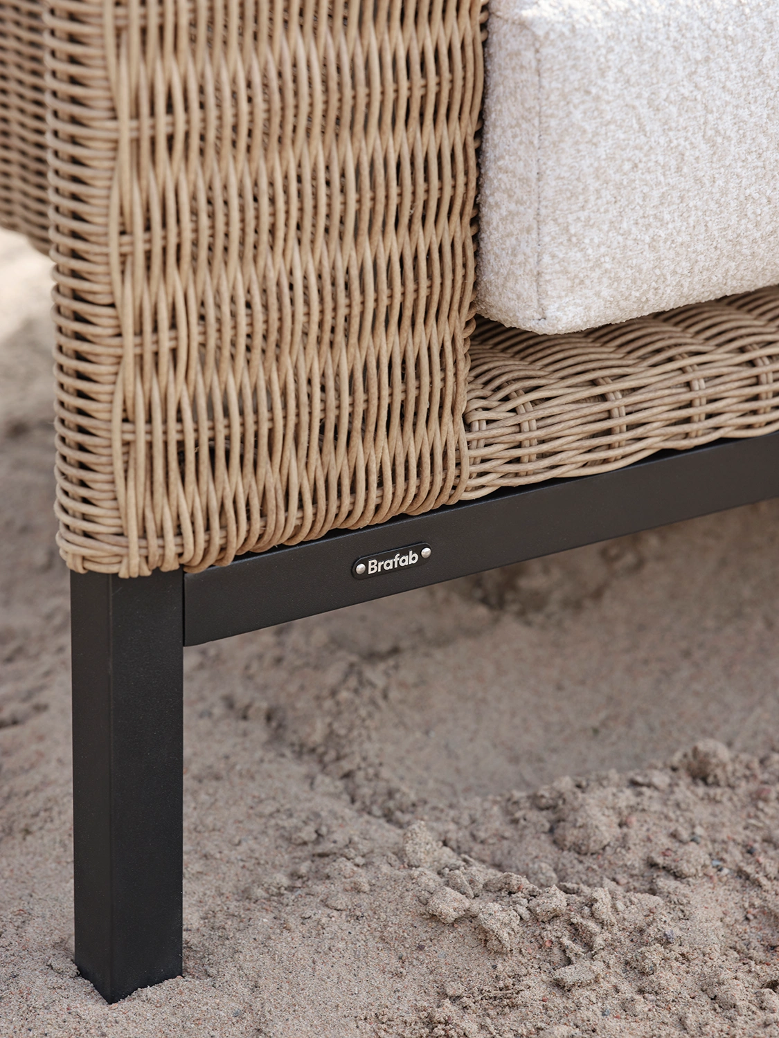 Shell 2,5-sits soffa svart/natur/teddy beige - Bild 4