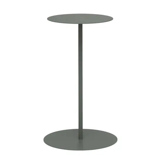 Hillerstorp Jet Set sidobord grågrön Ø35 cm, höjd 74 cm