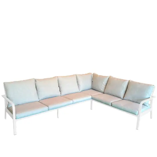 Hillerstorp Hånger hörnsoffa vit/gråbeige