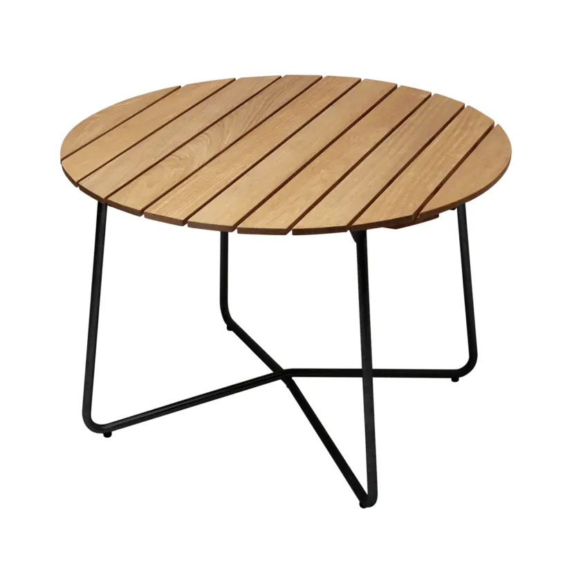 9A bord oljad ek/svart Ø100 cm