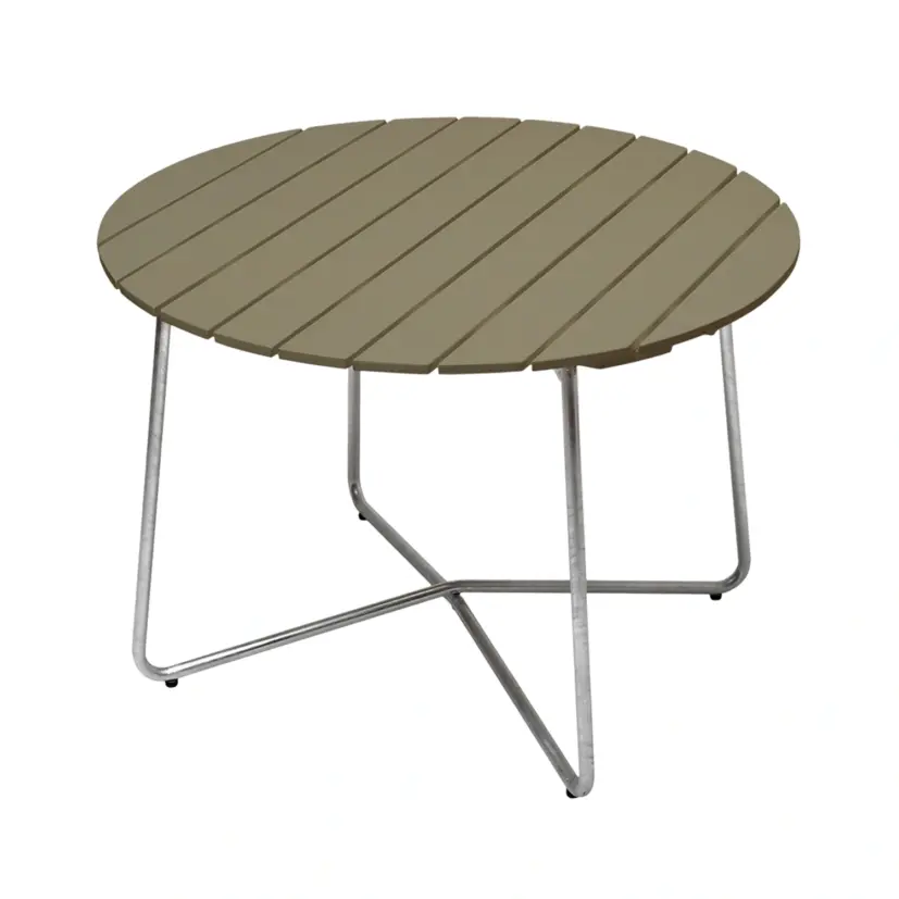9A bord ljusgrön ek/varmförzinkat Ø100 cm