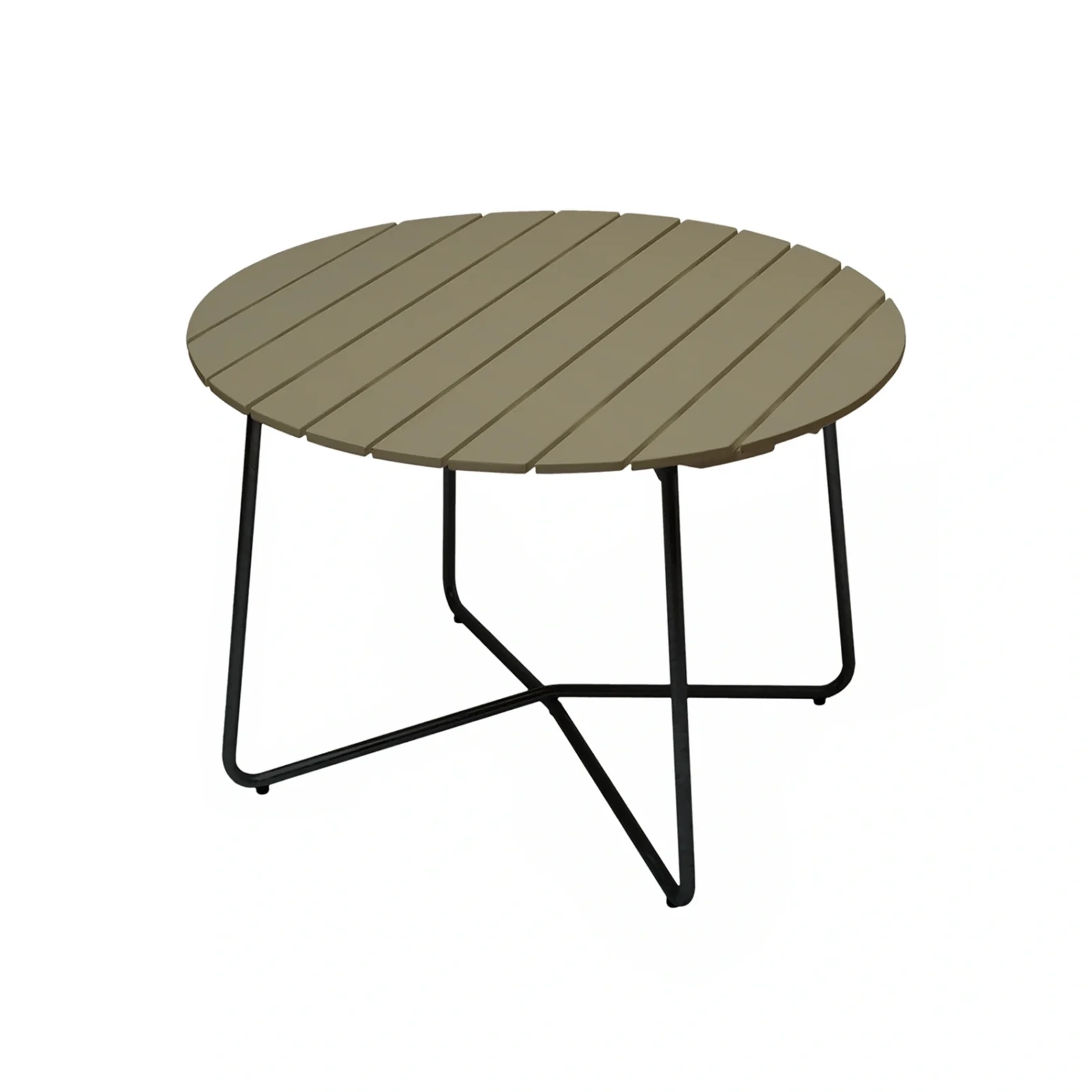 9A bord ljusgrön ek / svart Ø100 cm