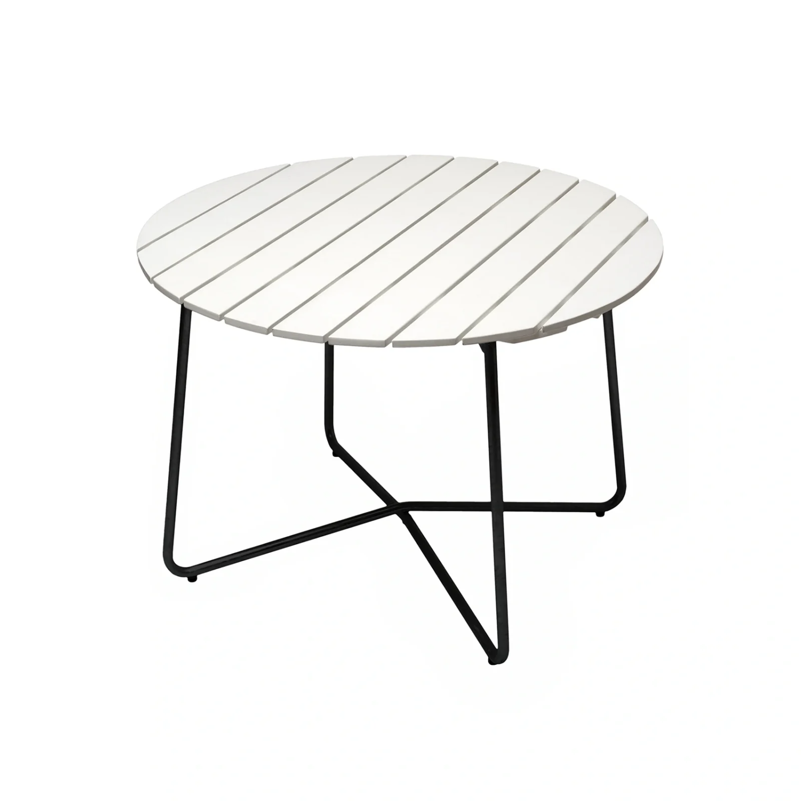 9A bord vit ek / svart Ø100 cm