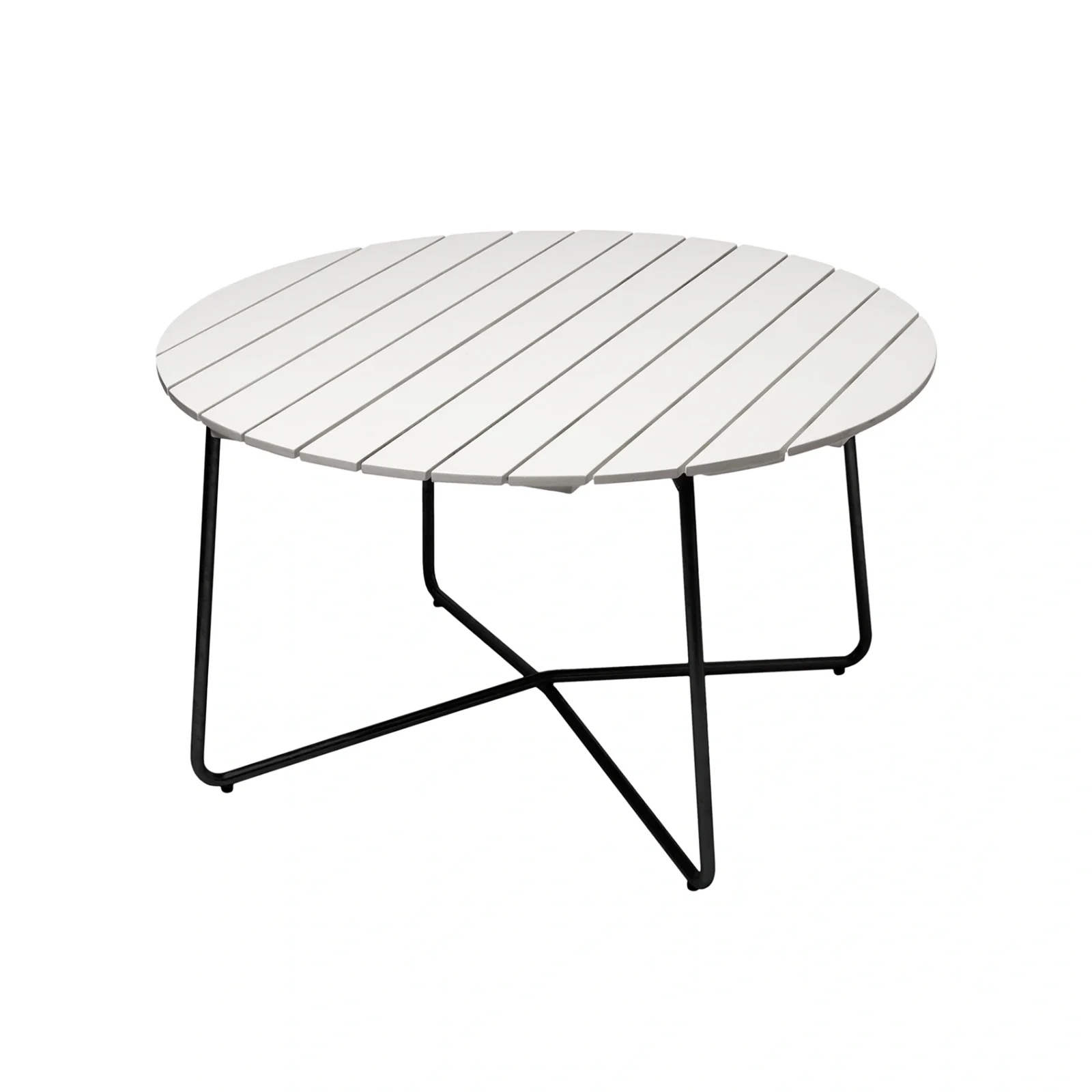 9A bord vit ek / svart Ø120 cm