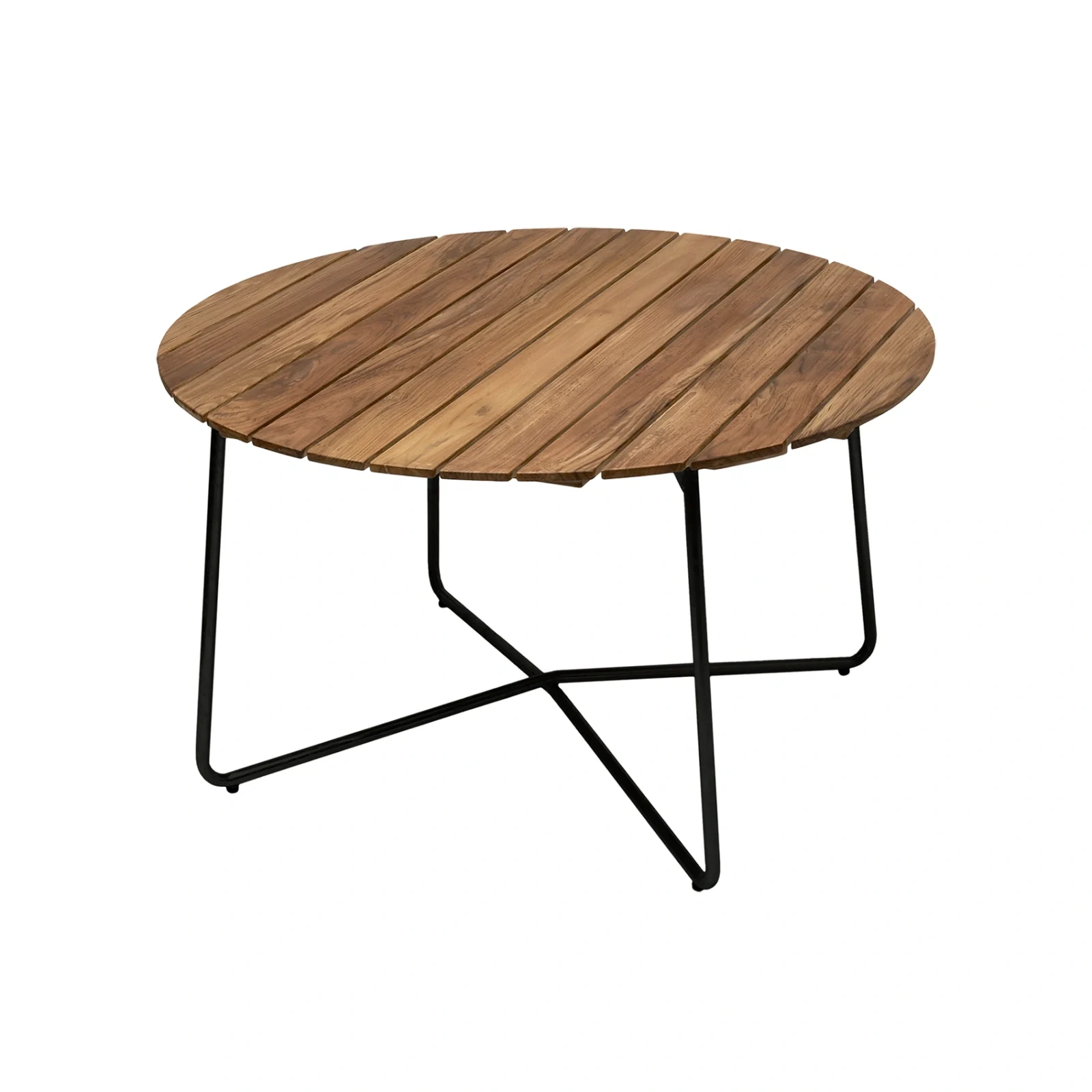 9A bord teak / svart Ø120 cm