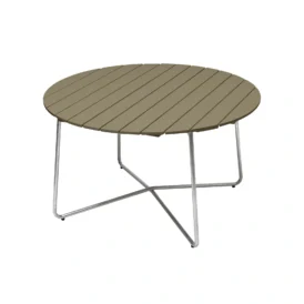 9A bord ljusgrön ek / varmförzinkat Ø120 cm