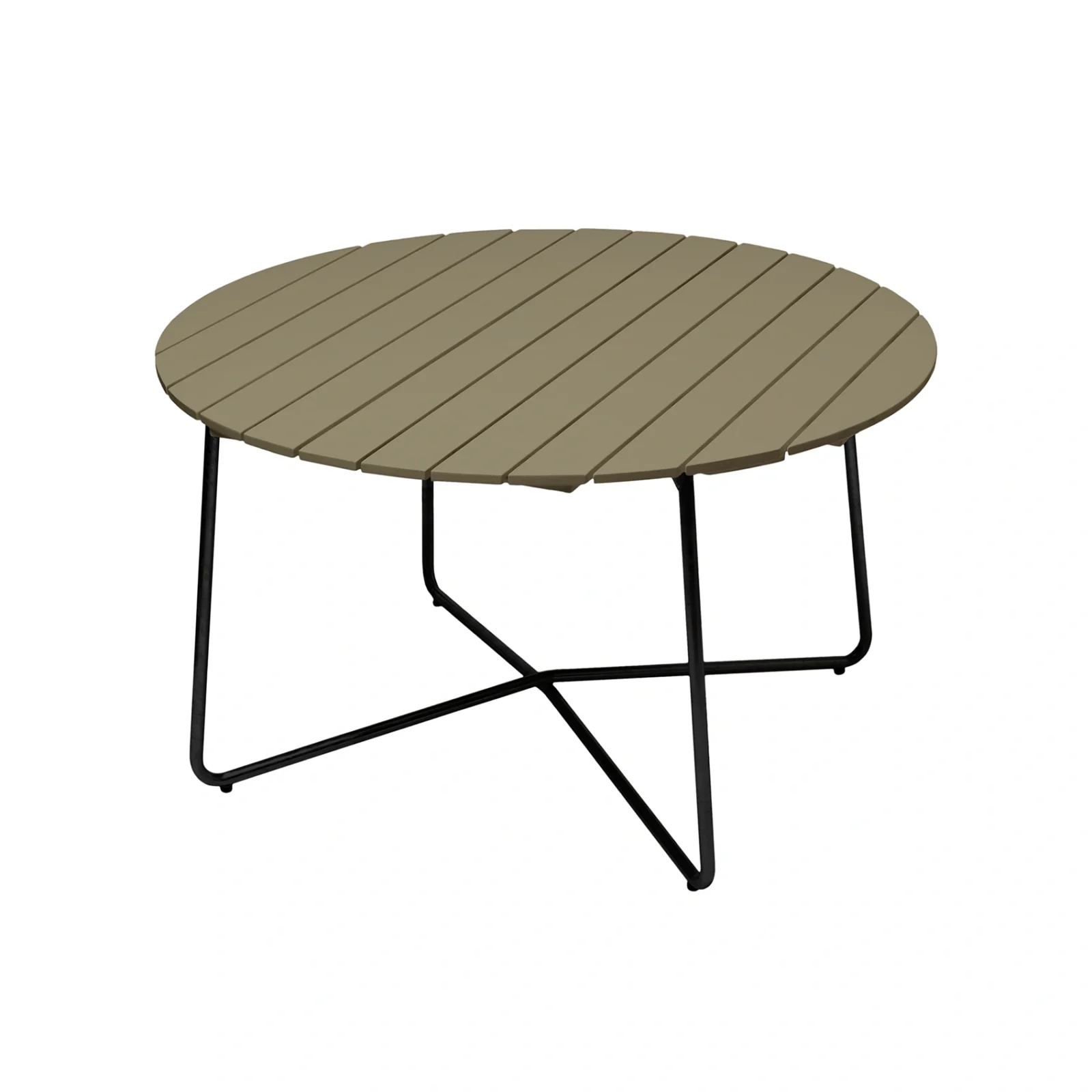 9A bord ljusgrön ek / svart Ø120 cm