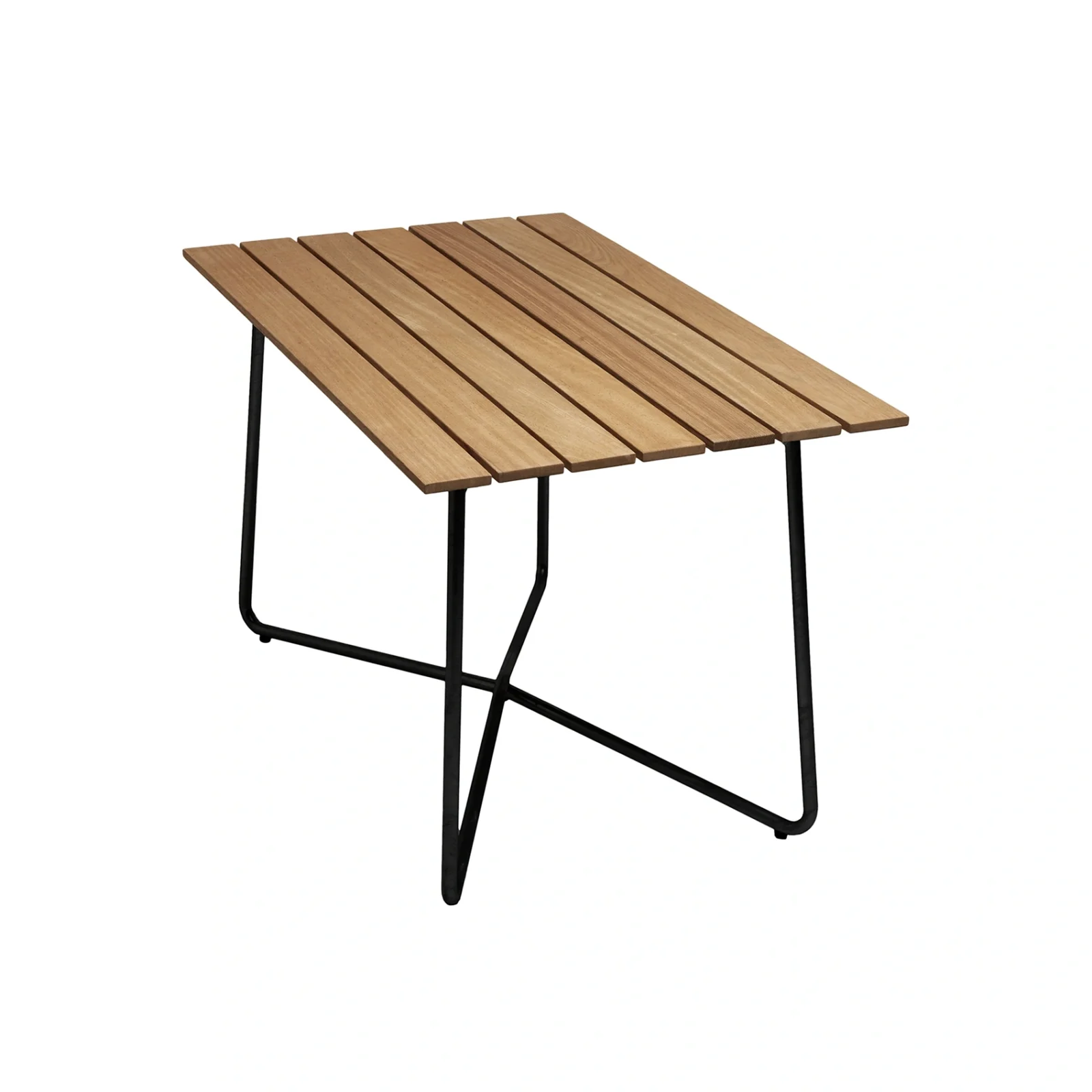 B25A bord oljad ek / svart 120×70 cm