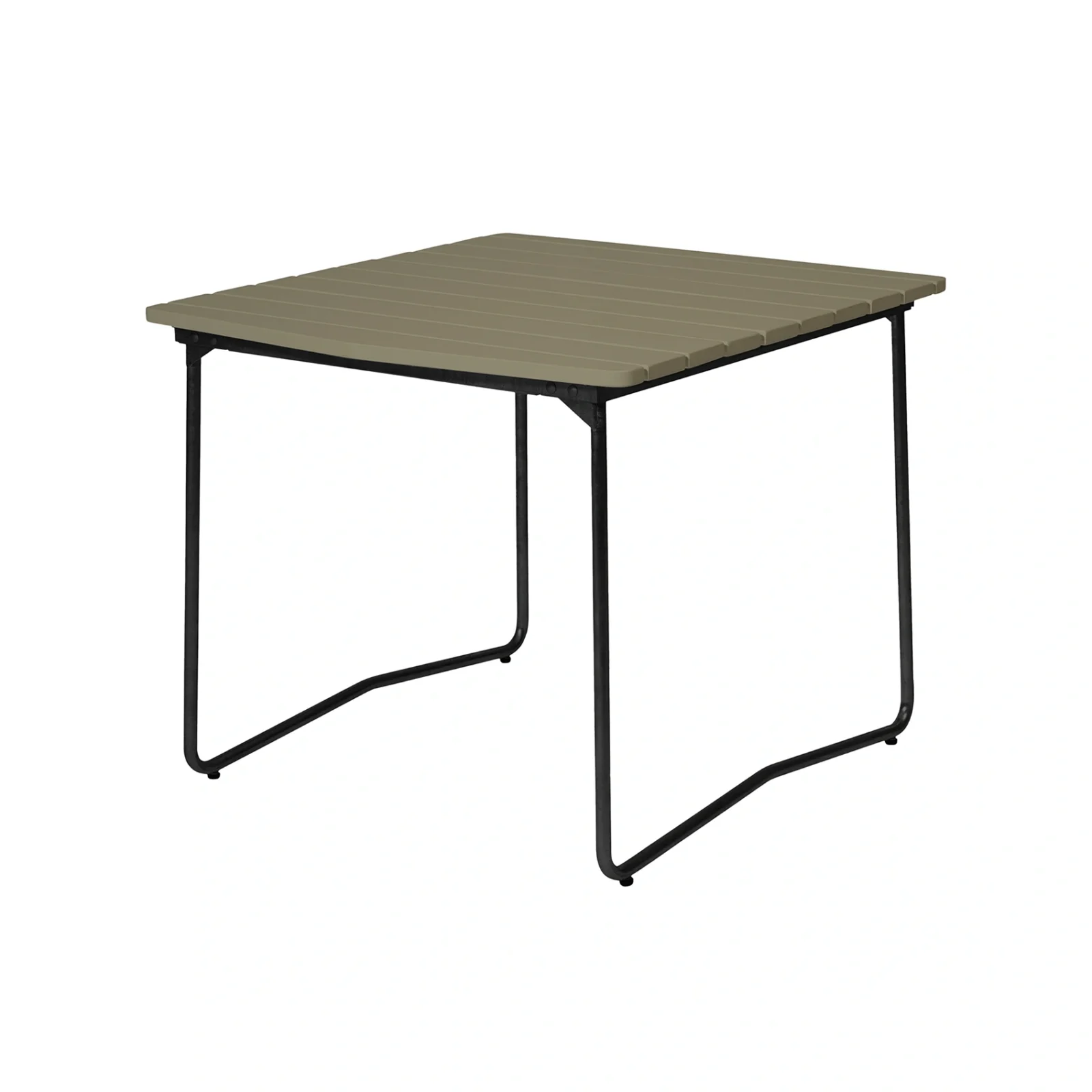 B31 bord ljusgrön ek / svart 84x92 cm