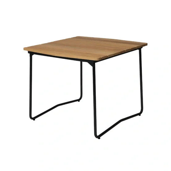 B31 bord 84 cm i oljad ek med svart stativ.