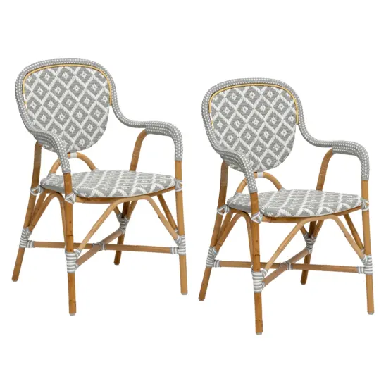 Hillerstorp Holmenäs karmstol grå 2-pack