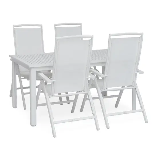 Nydala matgrupp vit - 4 stolar - 150/200 cm