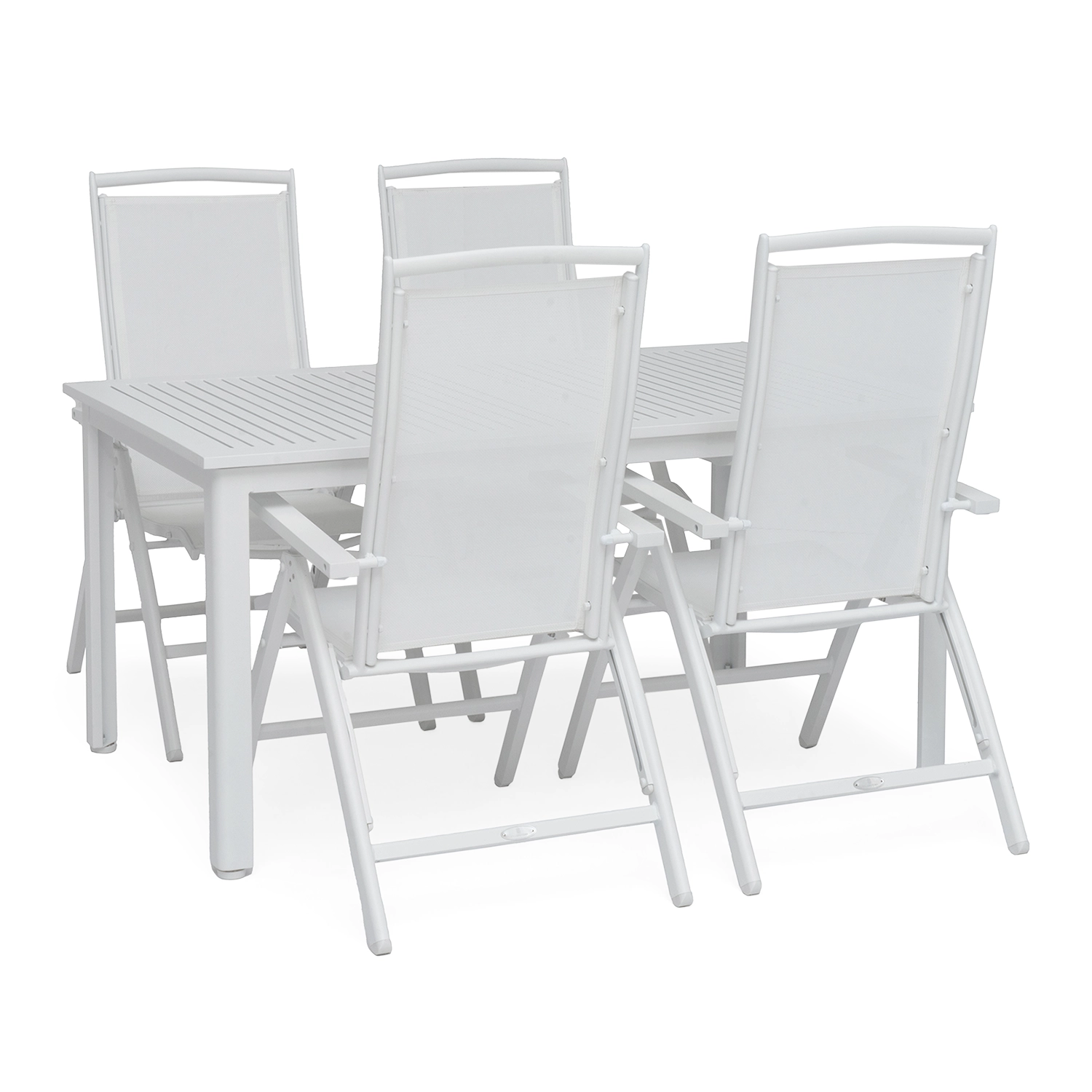 Nydala matgrupp vit - 4 stolar - 150/200 cm