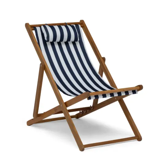 Hillerstorp Skara solstol blå/vit