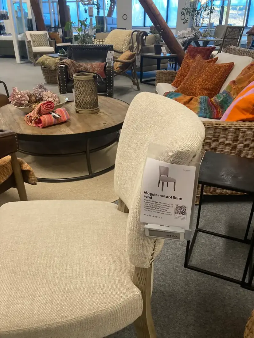 Maggie matstol linen sand