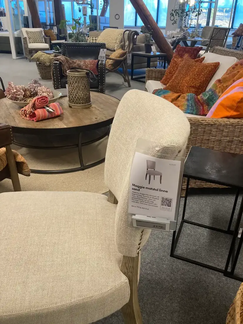 Maggie matstol linen sand