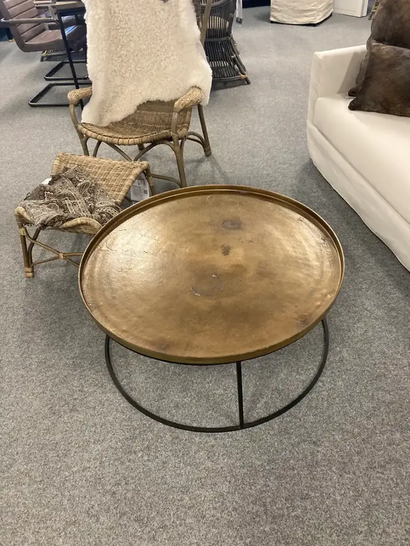 Fabio soffbord svart/vintage mässing