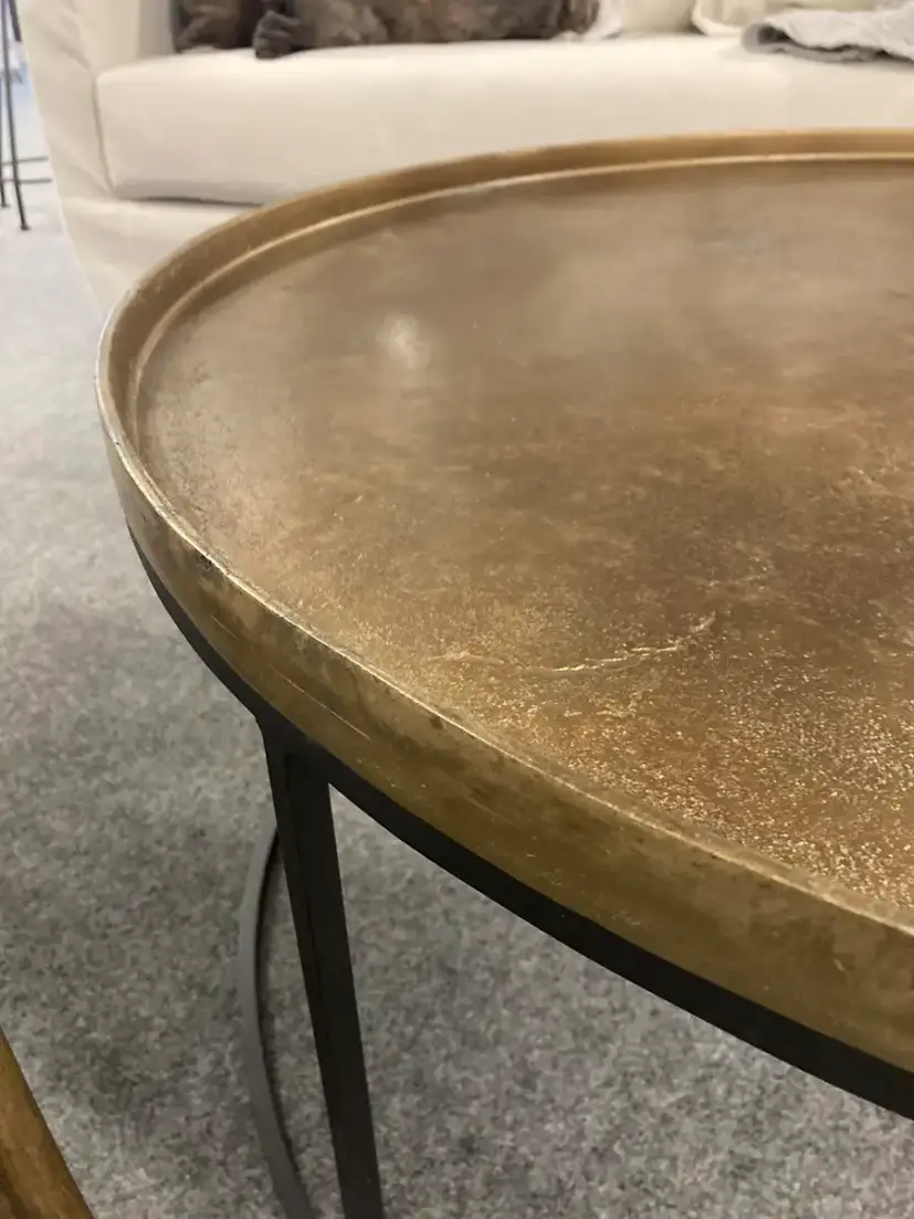 Fabio soffbord svart/vintage mässing