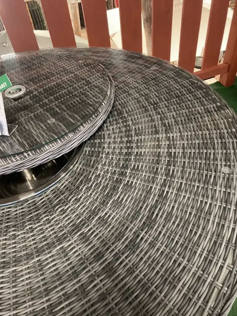 Hastings bord antracit/glas Ø150 cm, +ishink