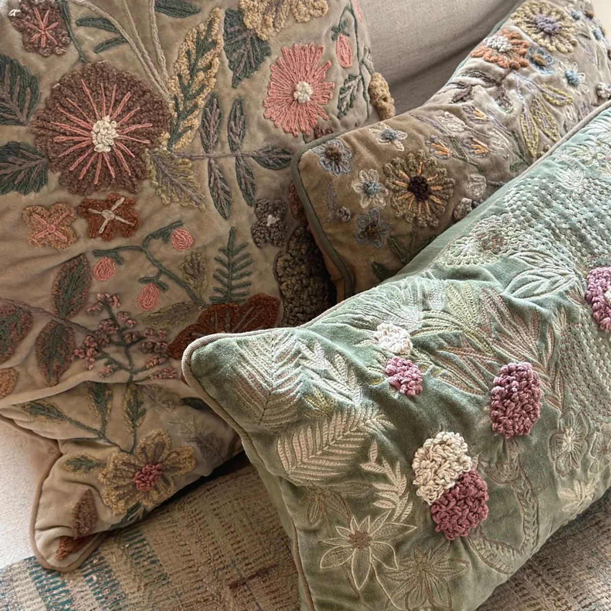 Kuddfodral Kanika Khaki Harmony 50x50 cm