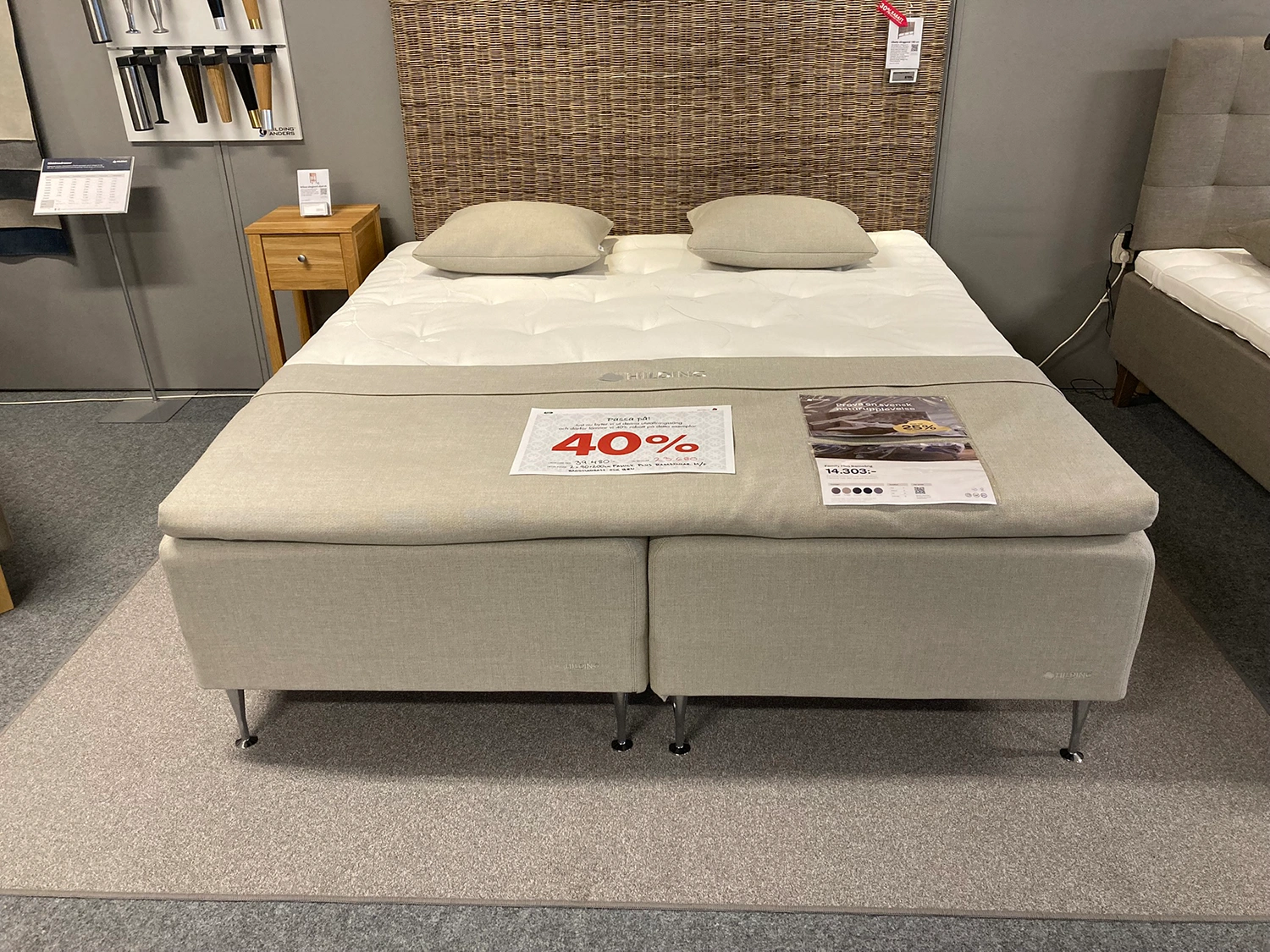 Family Plus ramsängar 180x200 / Eco Beige / Medium & Fast / Harmony Style