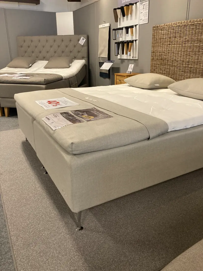 Family Plus ramsängar 180x200 / Eco Beige / Medium & Fast / Harmony Style