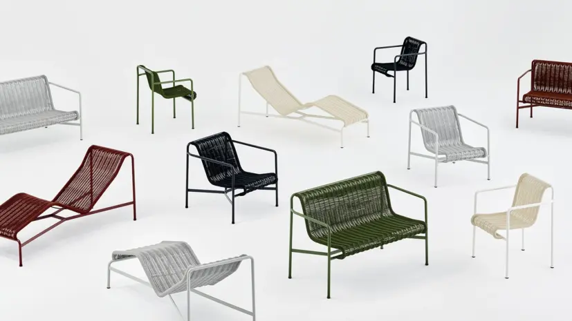 Palissade Cord loungesoffa ljusgrå