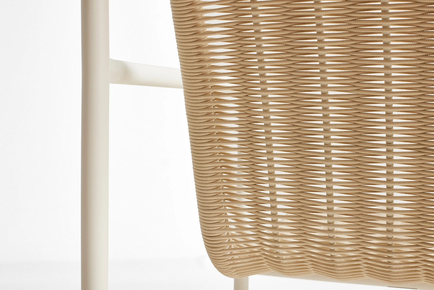 Palissade Cord loungesoffa gräddvit