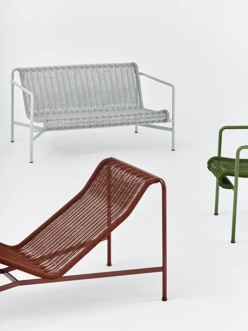 Palissade Cord loungesoffa ljusgrå