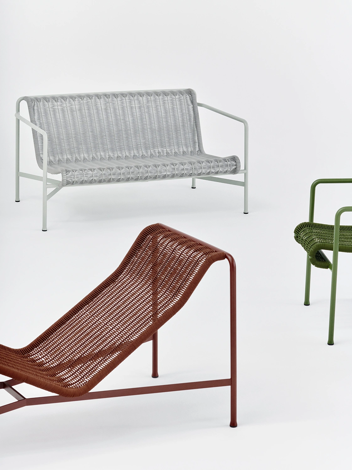 Palissade Cord loungesoffa ljusgrå