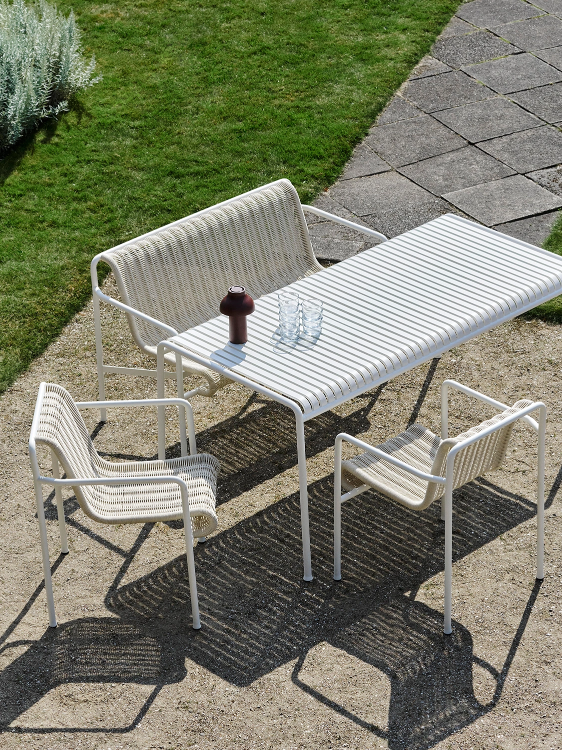 Palissade Cord matsoffa gräddvit