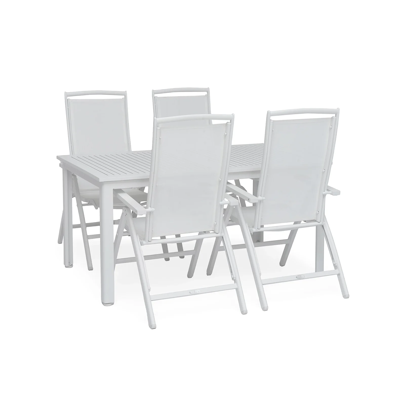 Nydala matgrupp vit - 4 stolar, 150/200 cm