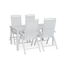 Nydala matgrupp vit - 4 stolar, 150/200 cm
