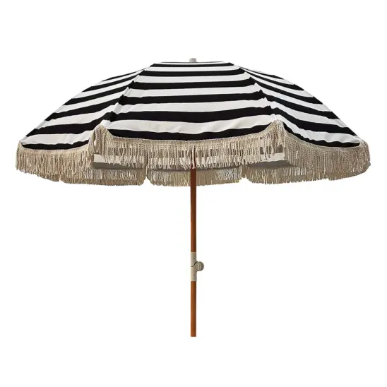Hillerstorp Parasoll svart/vit Ø200 cm